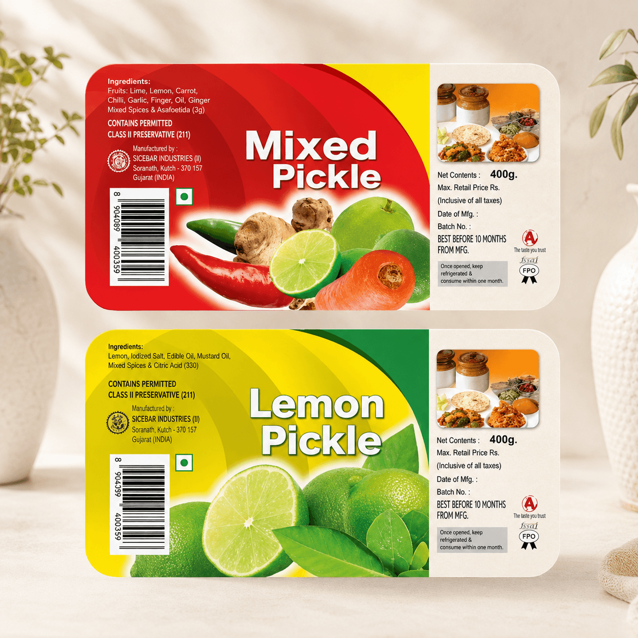 Pickle Packaging & Label