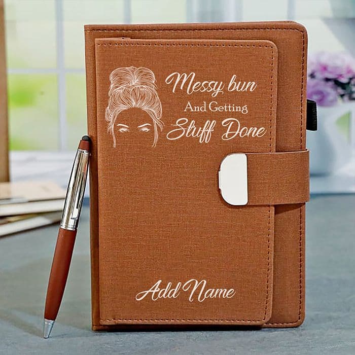 Diary With Pen Holder
