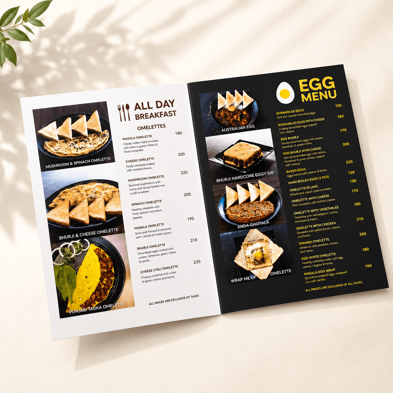 Hotel Menu