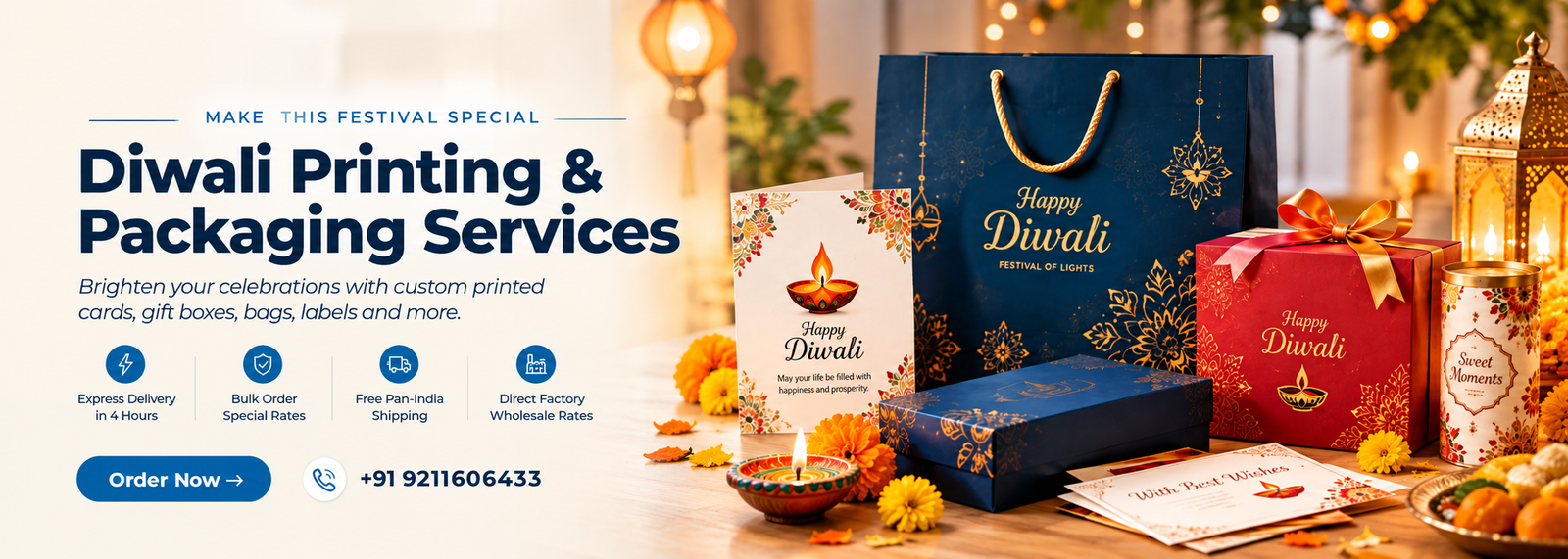 Diwali Special Printing & Packaging Banner