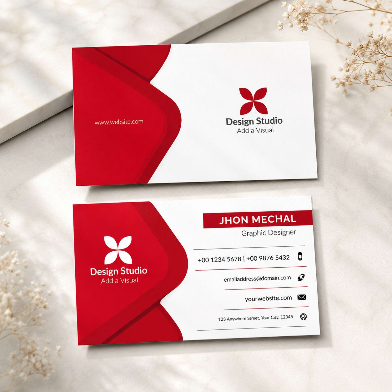 Standard Visiting Cards Gallery View 4 Standard Visiting Cards Printing Online - Angle View 4 Premium Quality