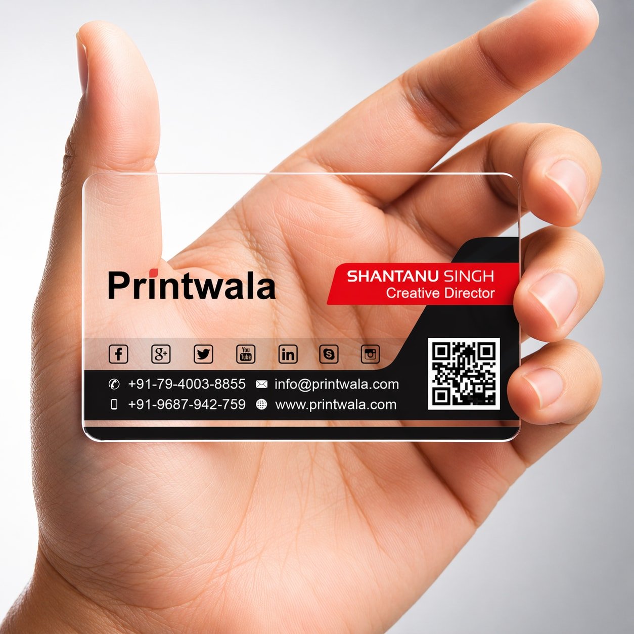 Transparent Visiting Cards Online Wholesale Printing - AdOn Print Transparent Visiting Cards Custom Printing & Manufacturing Delhi NCR @ ₹470